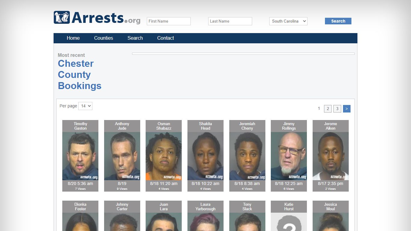 Chester County Arrests and Inmate Search